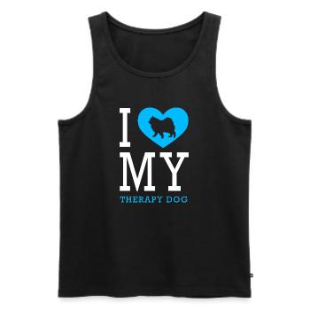 Therapiehund Therapeut Therapie Hund Hundetrainer - Männer Premium Bio Tank Top - Schwarz - Vorne - AI Model Male 178 light (178cm)