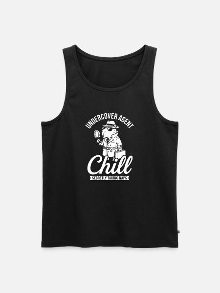 Undercover Agent Chill – Capybara - Men's Premium Organic Tank Top - black