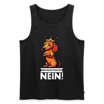 Bevor Du Fragst Dackel Dackelbesitzer Dackelhalter - Männer Premium Bio Tank Top - Schwarz - Vorne - AI Model Male 178 light (178cm)
