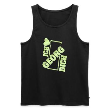 Liebe Georg - Männer Premium Bio Tank Top - Schwarz - Vorne - AI Model Male 178 light (178cm)