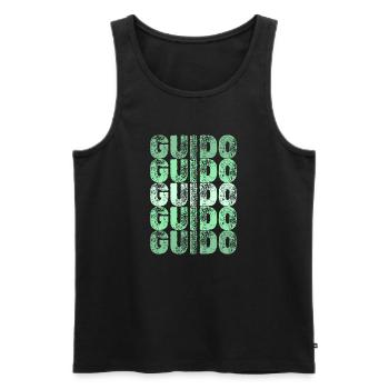 Guido als Vorname - Männer Premium Bio Tank Top - Schwarz - Vorne - AI Model Male 178 light (178cm)