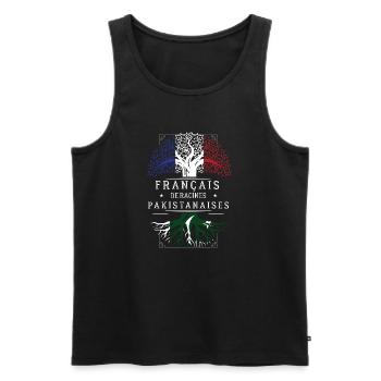 Francais De Racines Pakistanaises T-Shirt Cadea... - Débardeur bio Premium Homme - noir - Devant - AI Model Male 178 light (178cm)