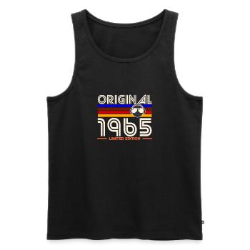 Original 1965 Retro Headphones - Men's Premium Organic Tank Top - black - Front - AI Model Male 178 light (178cm)