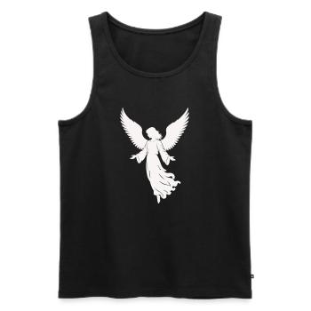 Angel silhouette with wings - Men's Premium Organic Tank Top - black - Front - Michal (187cm)