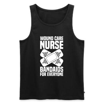 Wound Care Nurse - Men's Premium Organic Tank Top - black - Front - AI Model Male 178 light (178cm)