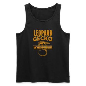 Gecko - Amphibie Tier - Männer Premium Bio Tank Top - Schwarz - Vorne - AI Model Male 178 light (178cm)