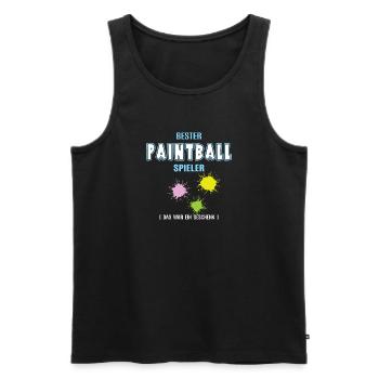 Paintball Spieler Paintballer Paintballspieler - Männer Premium Bio Tank Top - Schwarz - Vorne - Michal (187cm)