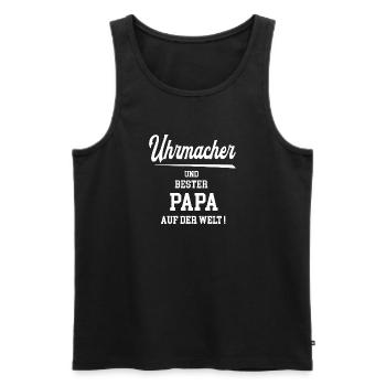 Uhrmacher Bester Papa Vatertag Geburtstag Juwelier - Männer Premium Bio Tank Top - Schwarz - Vorne - Michal (187cm)