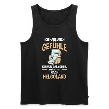 Nordsee Helgoland - Männer Premium Bio Tank Top - Schwarz - Vorne - AI Model Male 178 light (178cm)