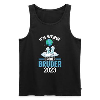 Astronauten 2023 Bruder - Männer Premium Bio Tank Top - Schwarz - Vorne - Michal (187cm)