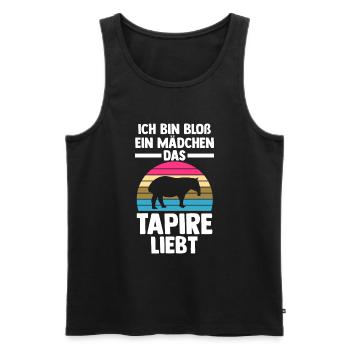 Tapir - Männer Premium Bio Tank Top - Schwarz - Vorne - AI Model Male 178 light (178cm)