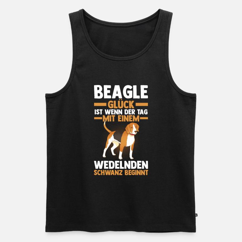 Hund Beagle - Männer Premium Bio Tank Top - Schwarz