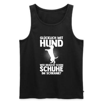 Chien Propriétaire De Chien Propriétaire De Chien Motif Chiens - Débardeur bio Premium Homme - noir - Devant - Michal (187cm)
