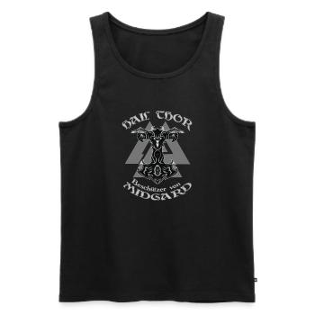 HAIL THOR - Männer Premium Bio Tank Top - Schwarz - Vorne - Michal (187cm)