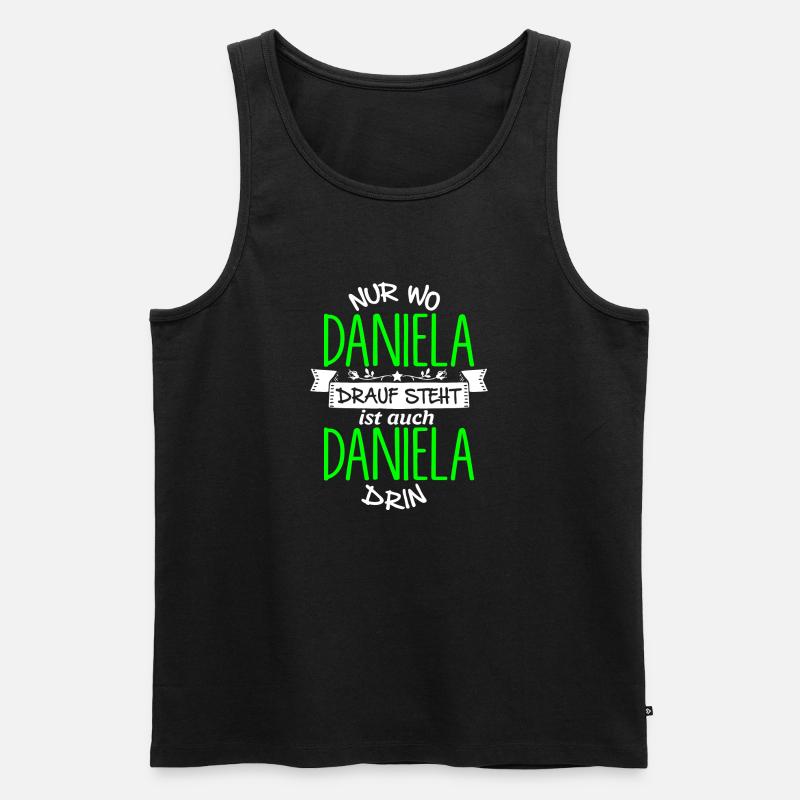 DANIELA die Echte - Männer Premium Bio Tank Top - Schwarz