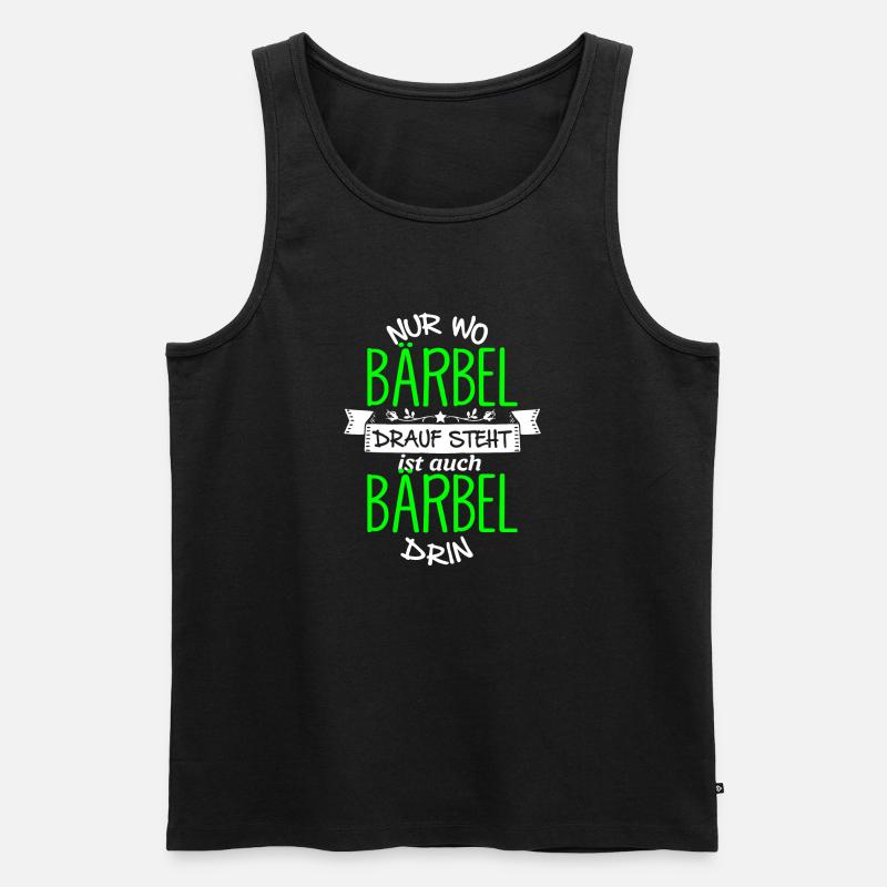 BÄRBEL die Echte - Männer Premium Bio Tank Top - Schwarz