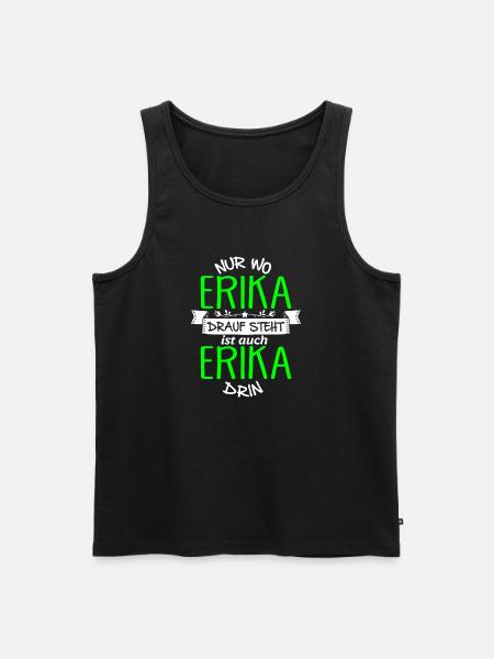 ERIKA die Echte - Männer Premium Bio Tank Top - Schwarz