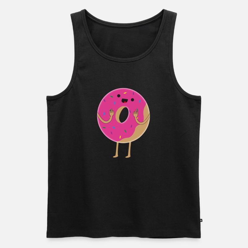 Donut - Männer Premium Bio Tank Top - Schwarz