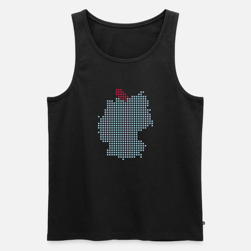Schleswig-Holstein - Kiel und Lübeck - Männer Premium Bio Tank Top - Schwarz
