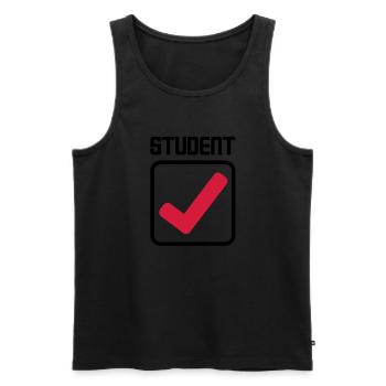 student - Männer Premium Bio Tank Top - Schwarz - Vorne - AI Model Male 178 light (178cm)