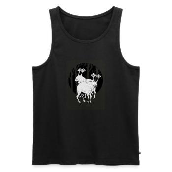 Wood Wild Animals - Débardeur bio Premium Homme - noir - Devant - AI Model Male 178 light (178cm)