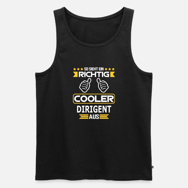 DIRIGENT - Männer Premium Bio Tank Top - Schwarz