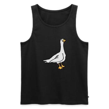 Gans - Männer Premium Bio Tank Top - Schwarz - Vorne - AI Model Male 178 light (178cm)