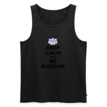 be buddha - Männer Premium Bio Tank Top - Schwarz - Vorne - AI Model Male 178 light (178cm)