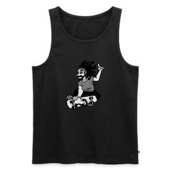 rasta lustig - Männer Premium Bio Tank Top - Schwarz - Vorne - Michal (187cm)