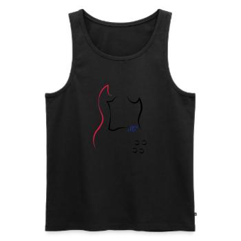 GSG - Männer Premium Bio Tank Top - Schwarz - Vorne - AI Model Male 178 light (178cm)