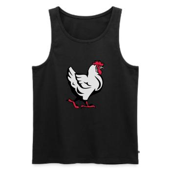 Chicken pet bird - Men's Premium Organic Tank Top - black - Front - AI Model Male 178 light (178cm)