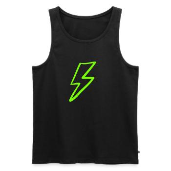 Lightning light electricity storm gift - Men's Premium Organic Tank Top - black - Front - AI Model Male 178 light (178cm)