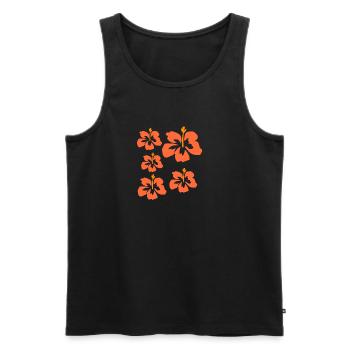 Hawaii Blume Strand Beach Geschenk - Männer Premium Bio Tank Top - Schwarz - Vorne - AI Model Male 178 light (178cm)