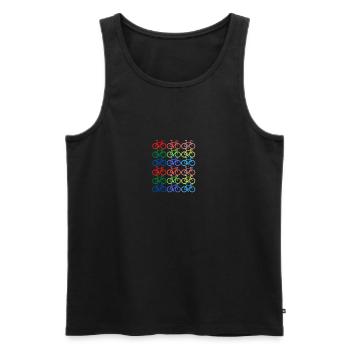 bicycle - Men's Premium Organic Tank Top - black - Front - AI Model Male 178 light (178cm)