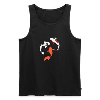 Koi - Männer Premium Bio Tank Top - Schwarz - Vorne - Michal (187cm)