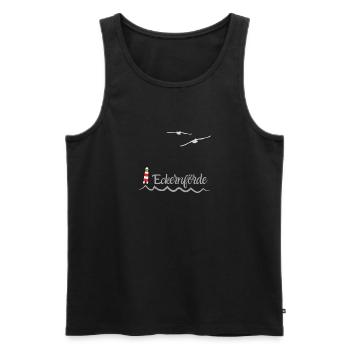 Eckernförde Möwen Wellen Ostsee - Männer Premium Bio Tank Top - Schwarz - Vorne - Michal (187cm)