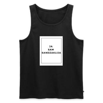 Sandzak produkte balkan - Männer Premium Bio Tank Top - Schwarz - Vorne - Michal (187cm)