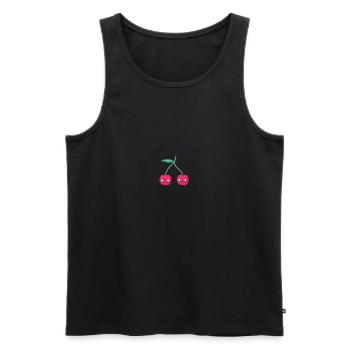 I need cherry to be happy - Débardeur bio Premium Homme - noir - Devant - AI Model Male 178 light (178cm)