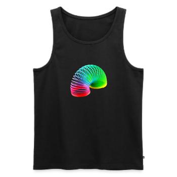Slinky beste - bunt - Männer Premium Bio Tank Top - Schwarz - Vorne - AI Model Male 178 light (178cm)