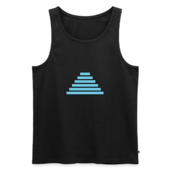 stairs #2 - Men's Premium Organic Tank Top - black - Front - Michal (187cm)