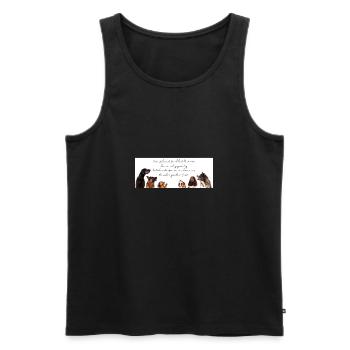 Living with a dog - Men's Premium Organic Tank Top - black - Front - AI Model Male 178 light (178cm)