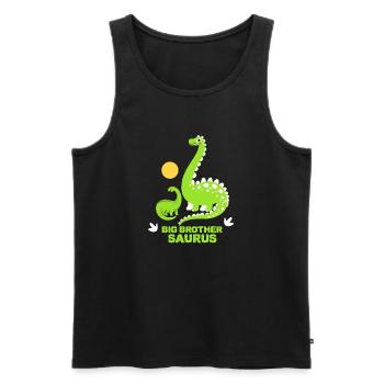 Big Brother Saurus - Männer Premium Bio Tank Top - Schwarz - Vorne - AI Model Male 178 light (178cm)