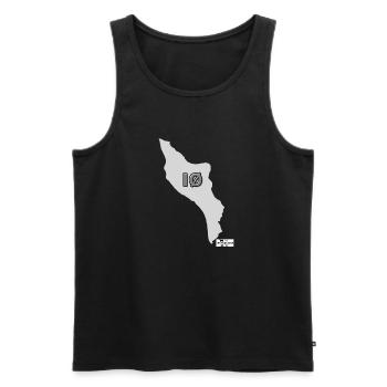 IØ, série Ile d'Oléron - Débardeur bio Premium Homme - noir - Devant - AI Model Male 178 light (178cm)