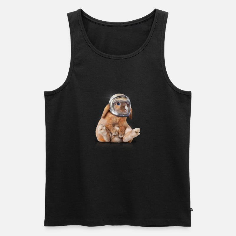 Spacerabbit - Männer Premium Bio Tank Top - Schwarz