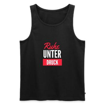 Ruhe unter Druck - Männer Premium Bio Tank Top - Schwarz - Vorne - Michal (187cm)