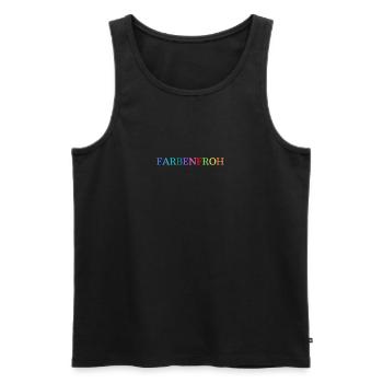 Farbenfroh - Männer Premium Bio Tank Top - Schwarz - Vorne - AI Model Male 178 light (178cm)