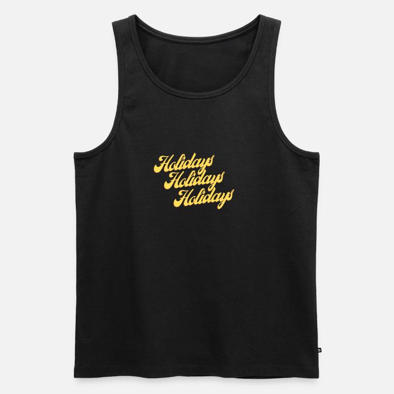 Ferien - Männer Premium Bio Tank Top - Schwarz