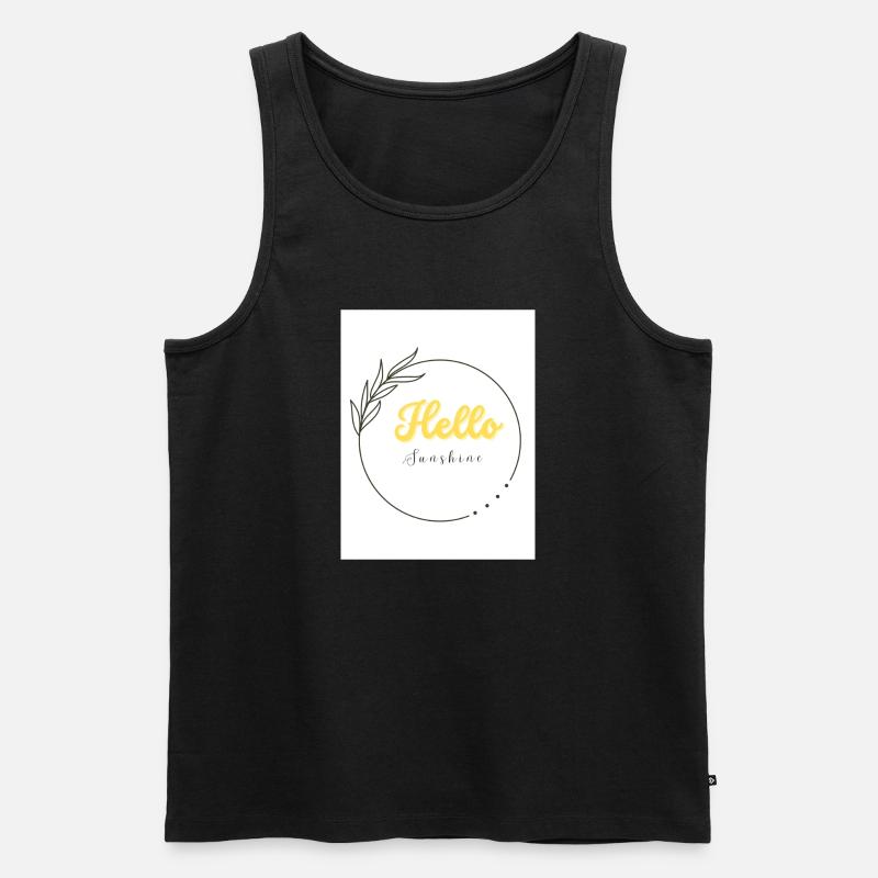 Hello Sunshine - Männer Premium Bio Tank Top - Schwarz