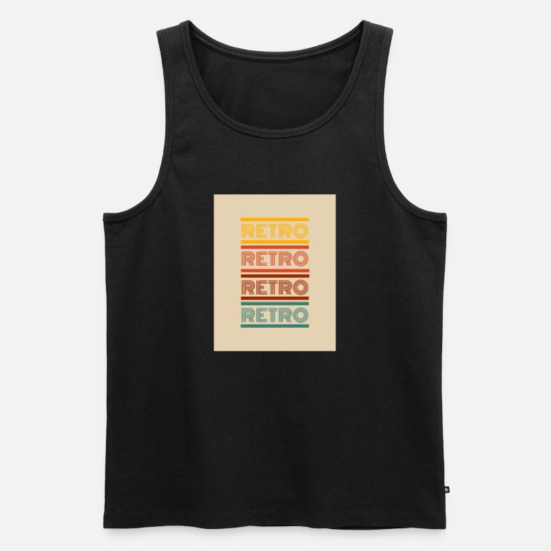 Simple Classic Retro - Männer Premium Bio Tank Top - Schwarz