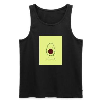 Avocado - Männer Premium Bio Tank Top - Schwarz - Vorne - Michal (187cm)